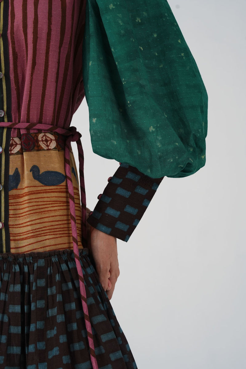 Ruth Dress-Fresco cotton dress by CORD in multi-color for women Worldwide