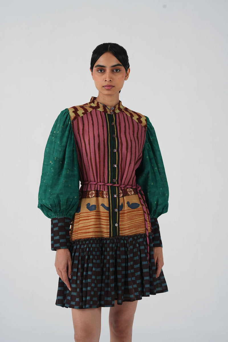 Ruth Dress-Fresco cotton dress by CORD in multi-color for women Worldwide