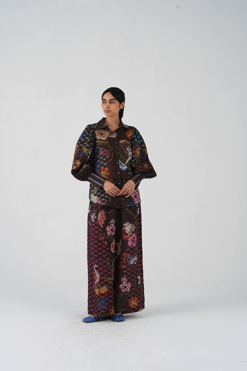 Lily Set-Floret linen co-ord set by CORD in multi-color for women Worldwide
