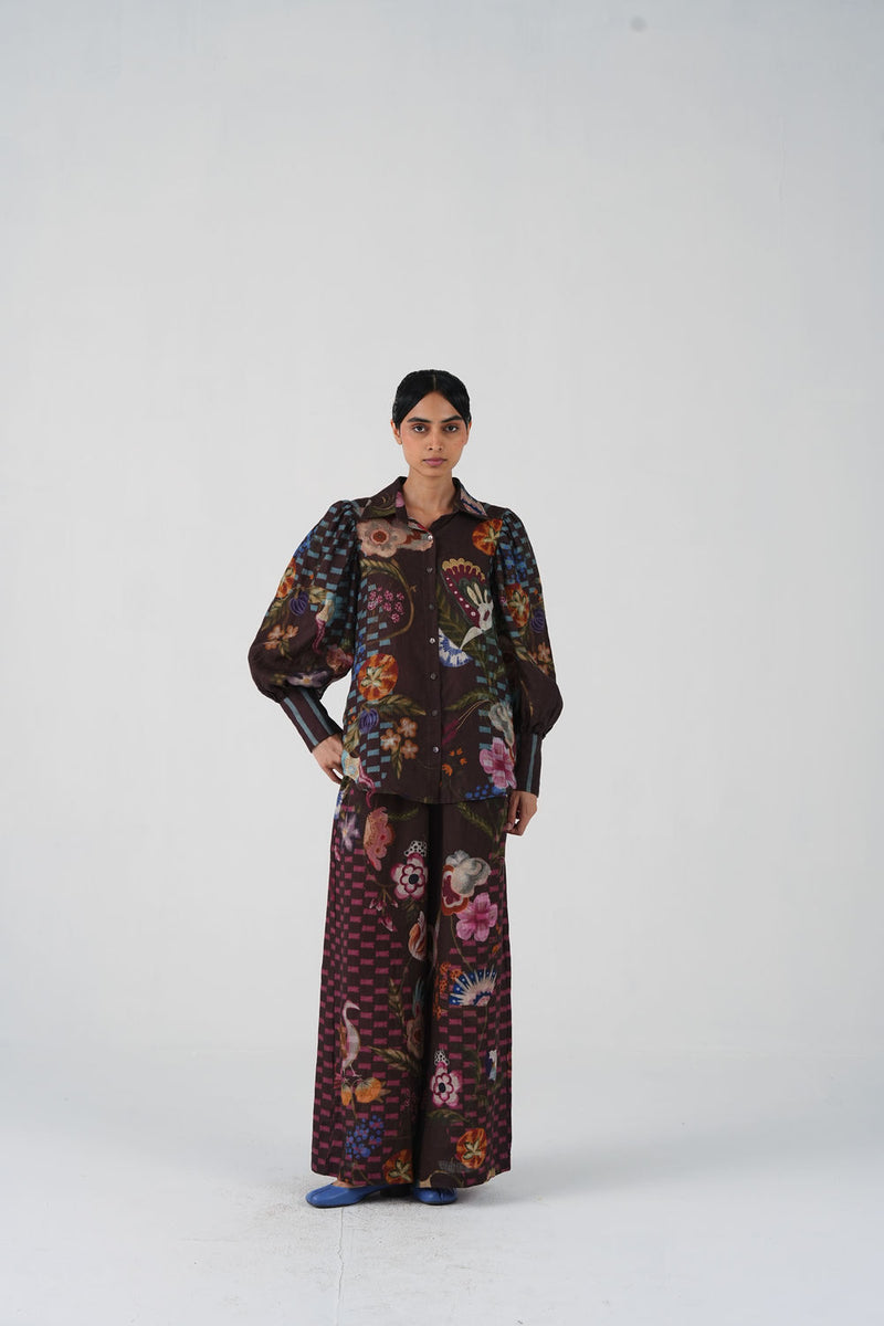Lily Set-Floret linen co-ord set by CORD in multi-color for women Worldwide