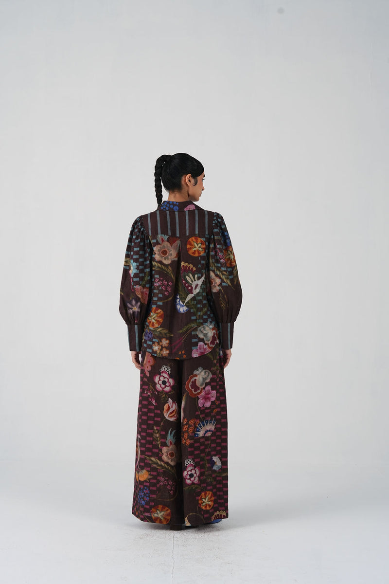 Lily Set-Floret linen co-ord set by CORD in multi-color for women Worldwide
