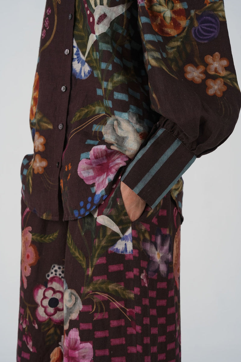 Lily Top-Floret linen top and shirts by CORD in multi-color for women Worldwide