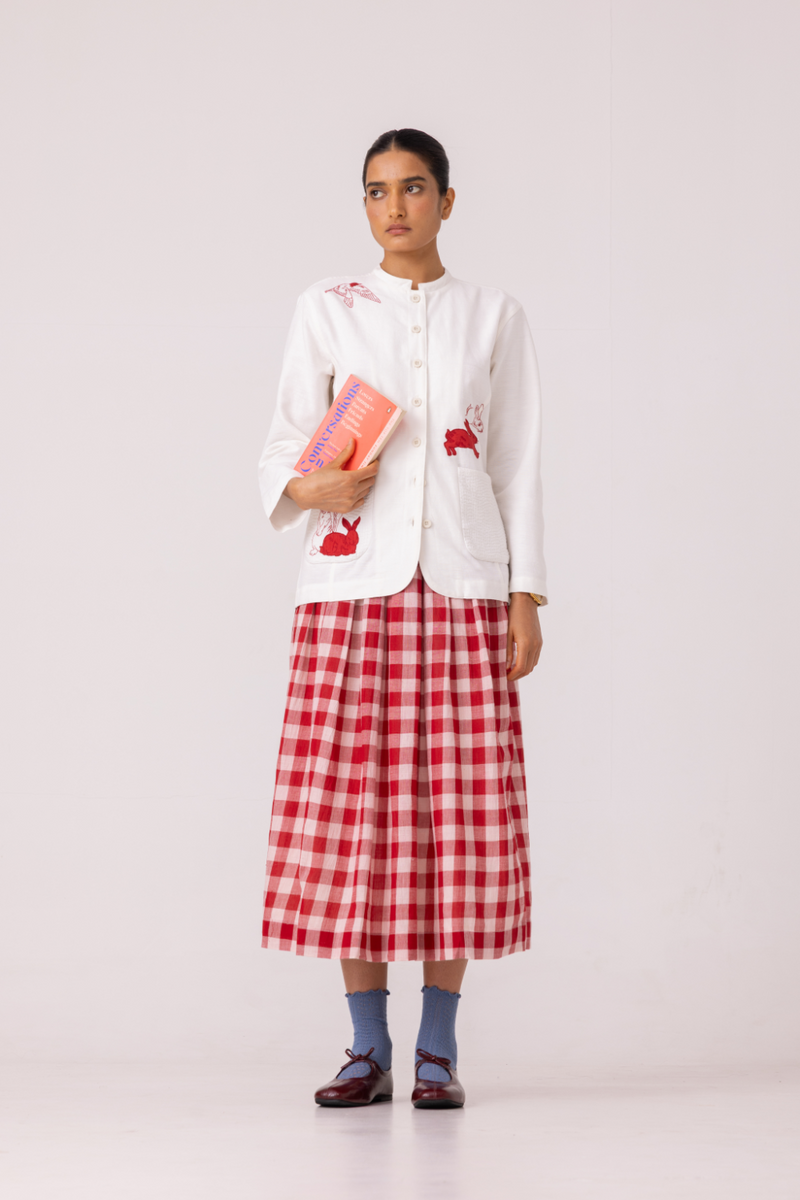 Alma Handwoven Cotton Shacket cotton by The Summer House for women Worldwide
