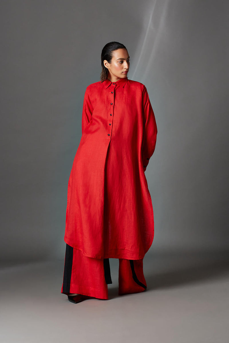 Alvey Shirt-Red by Chola in red color for women Worldwide