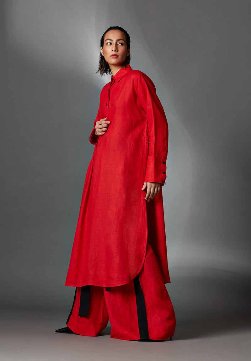 Alvey Shirt-Red by Chola in red color for women Worldwide