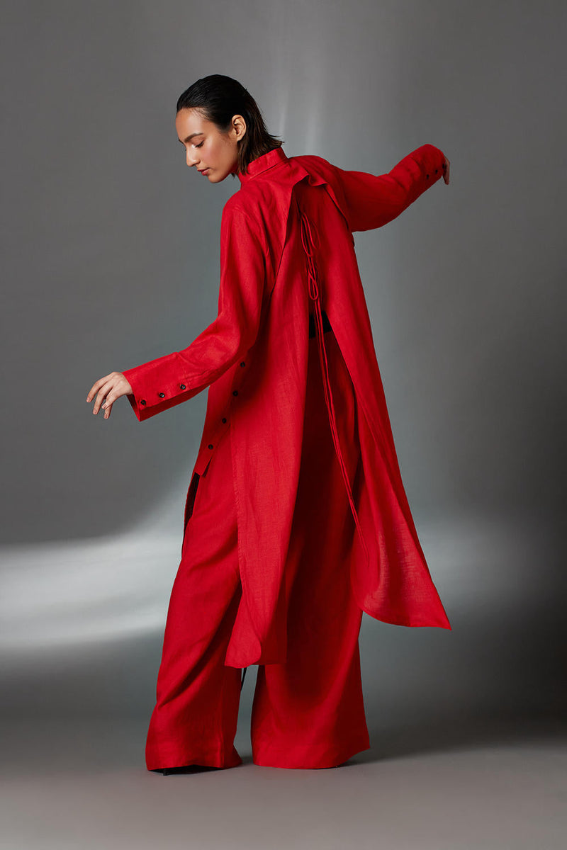 Alvey Shirt-Red by Chola in red color for women Worldwide
