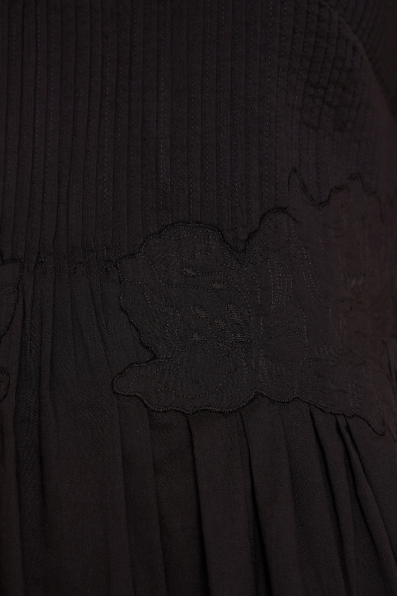Amani Black Embroidered Dress cotton by The Summer House in black color for women Worldwide