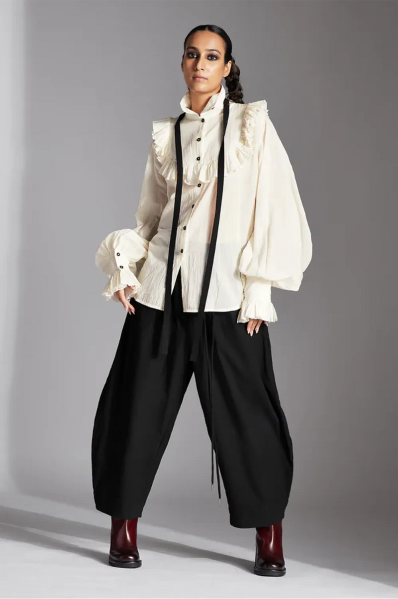 Amri Shirt-White cotton by Chola in white color for women Worldwide