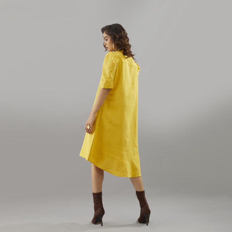 Amur Puffed sleeves Dress cotton by Moborr for women Worldwide