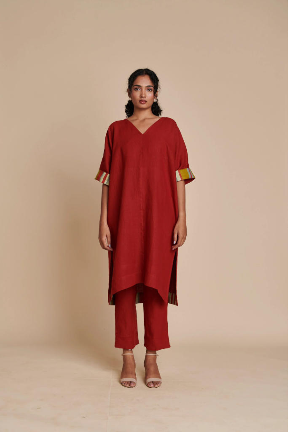 Anaar Linen Dolman Kurta Set