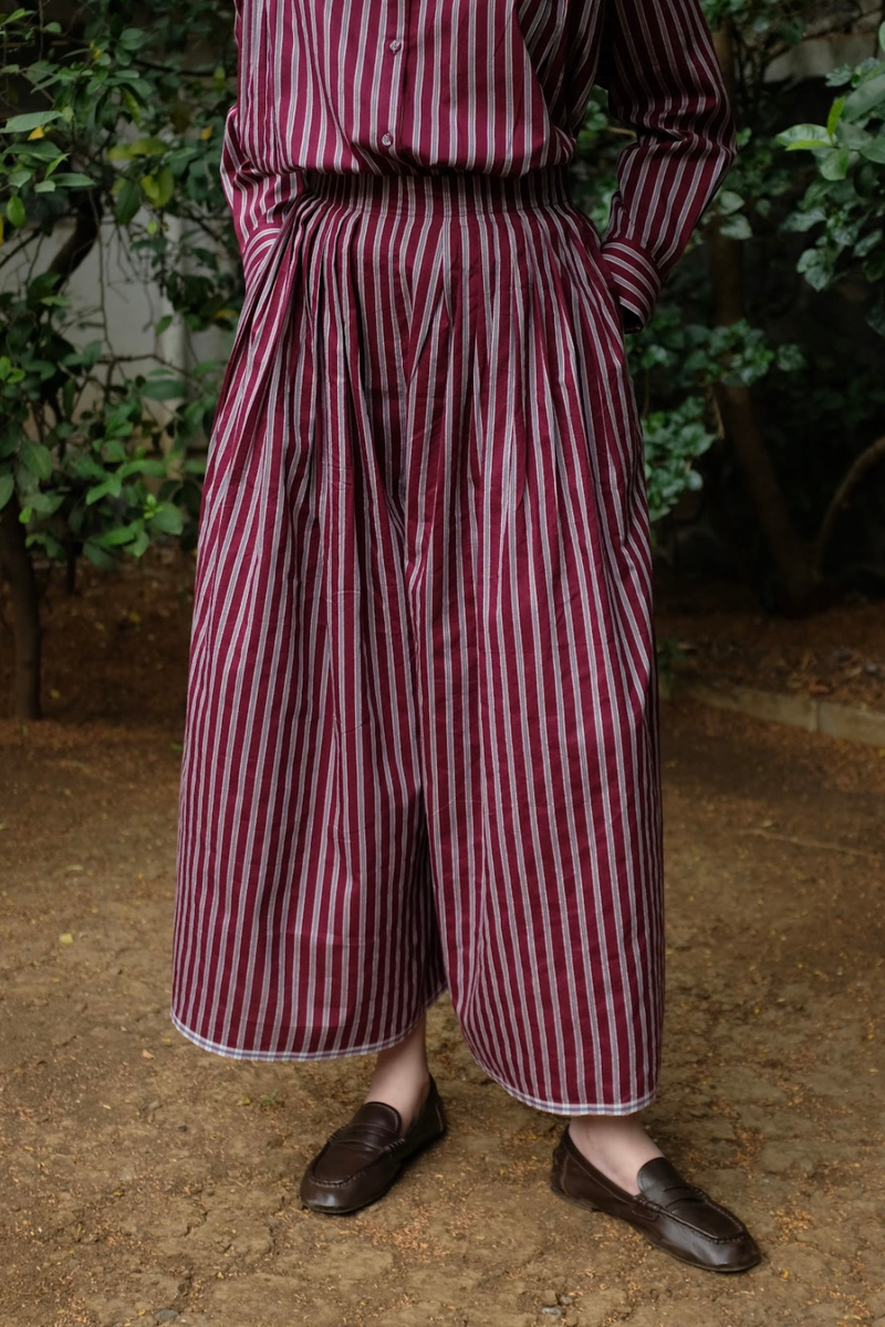 Araya - Wine Stripes silk by MASON AND MILL for women Worldwide