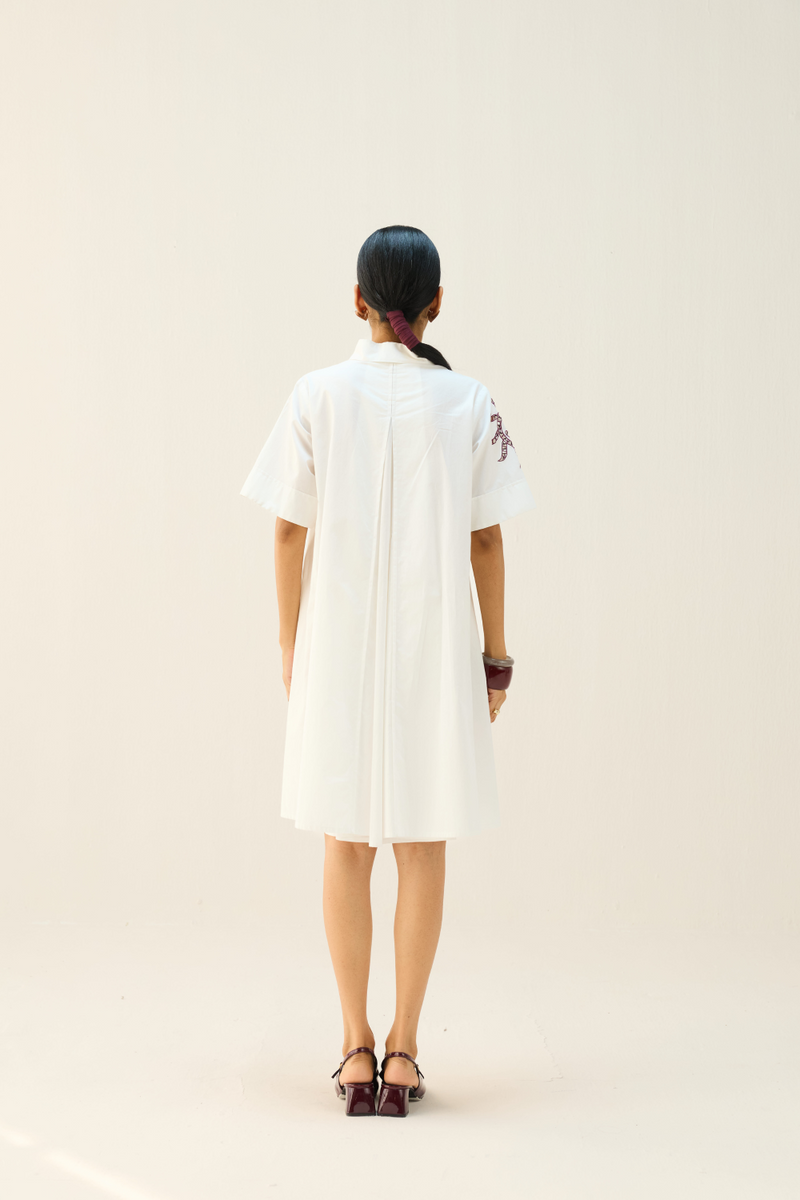 Arise Organic Cotton Shirt Dress cotton by Sui in white color for women Worldwide