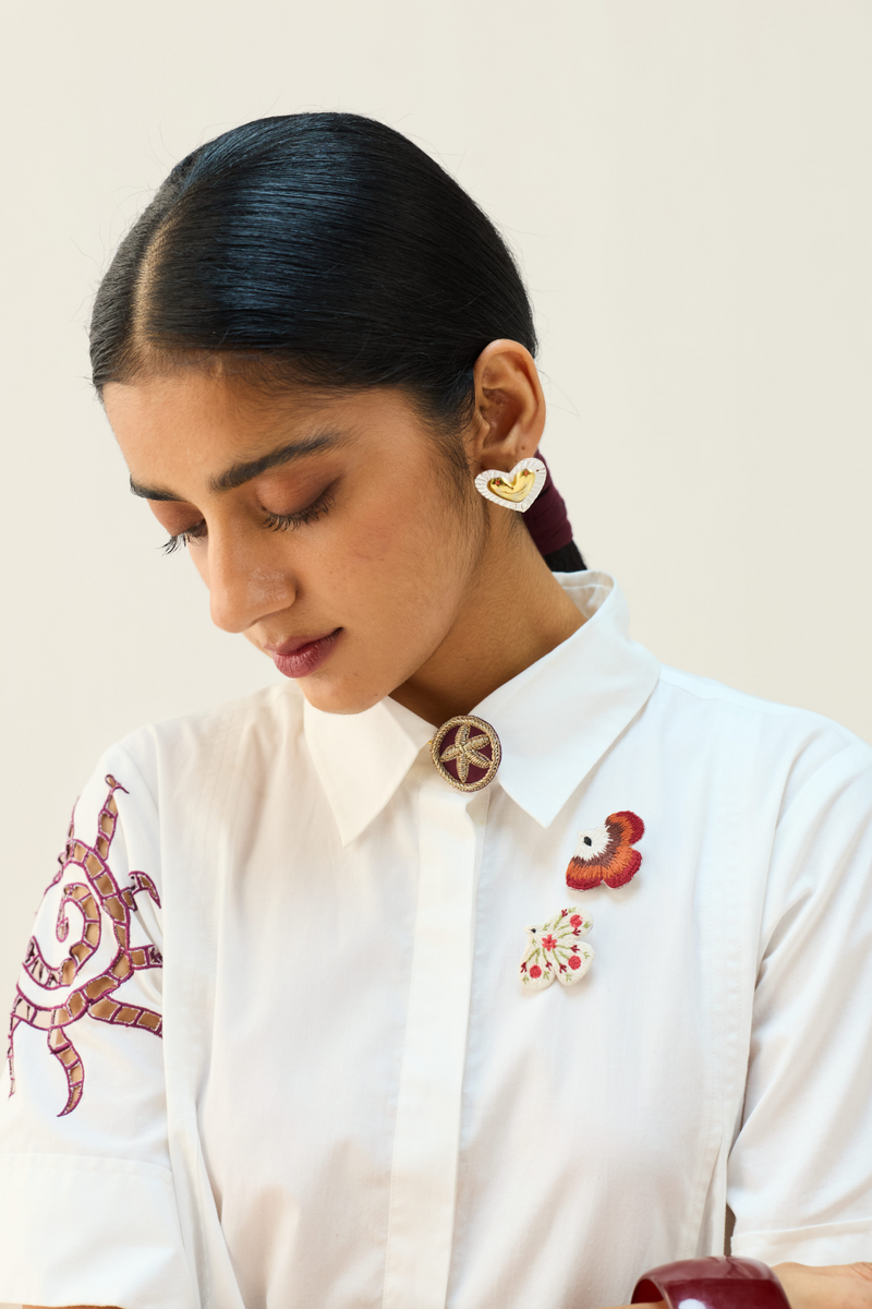 Arise Organic Cotton Shirt Dress cotton by Sui in white color for women Worldwide