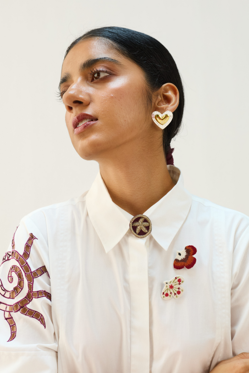 Arise Organic Cotton Shirt Dress cotton by Sui in white color for women Worldwide