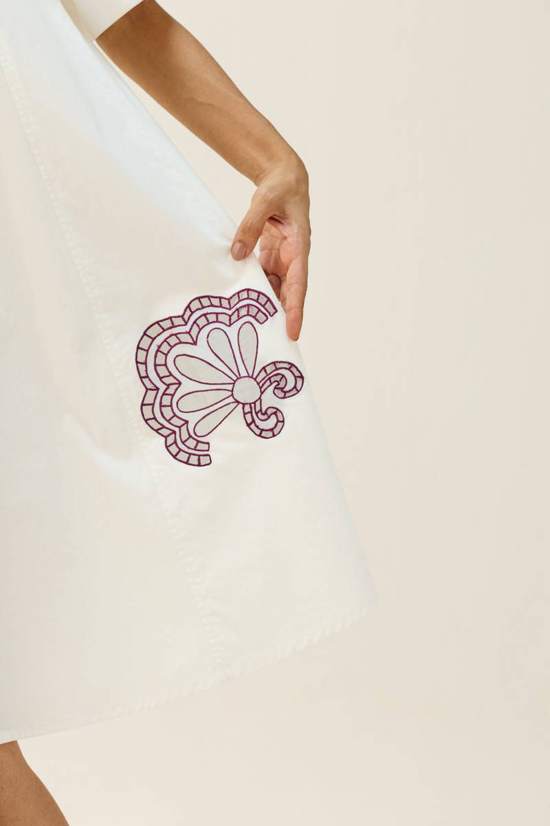 Arise Organic Cotton Shirt Dress cotton by Sui in white color for women Worldwide
