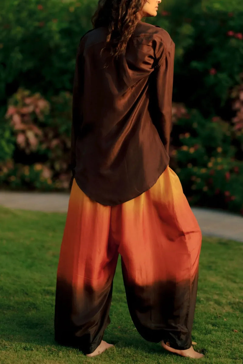 Arka Sunset Silk Set silk by Ituvana for women Worldwide