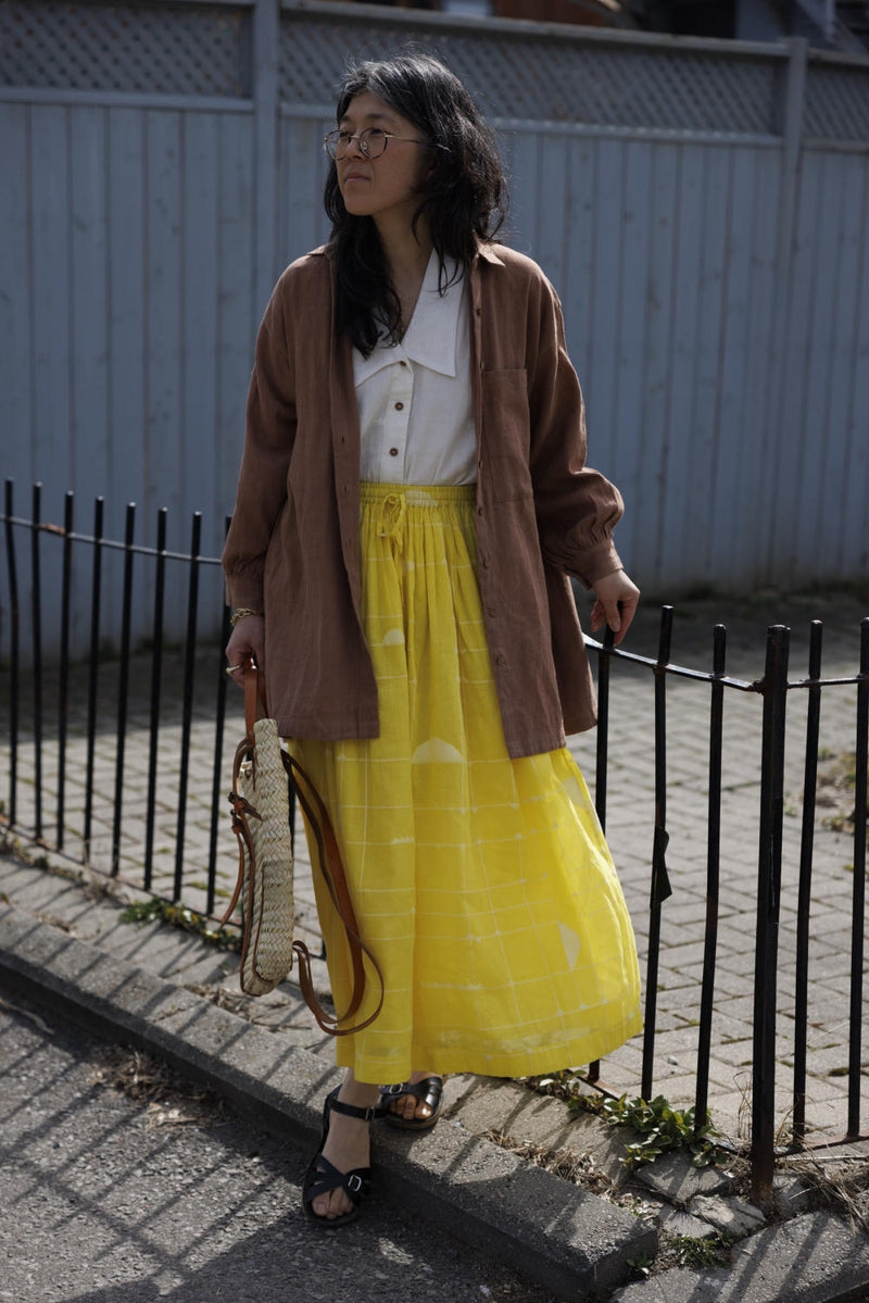 Artist Smock - Original 100% cotton by World of Crow in beige color for women Worldwide