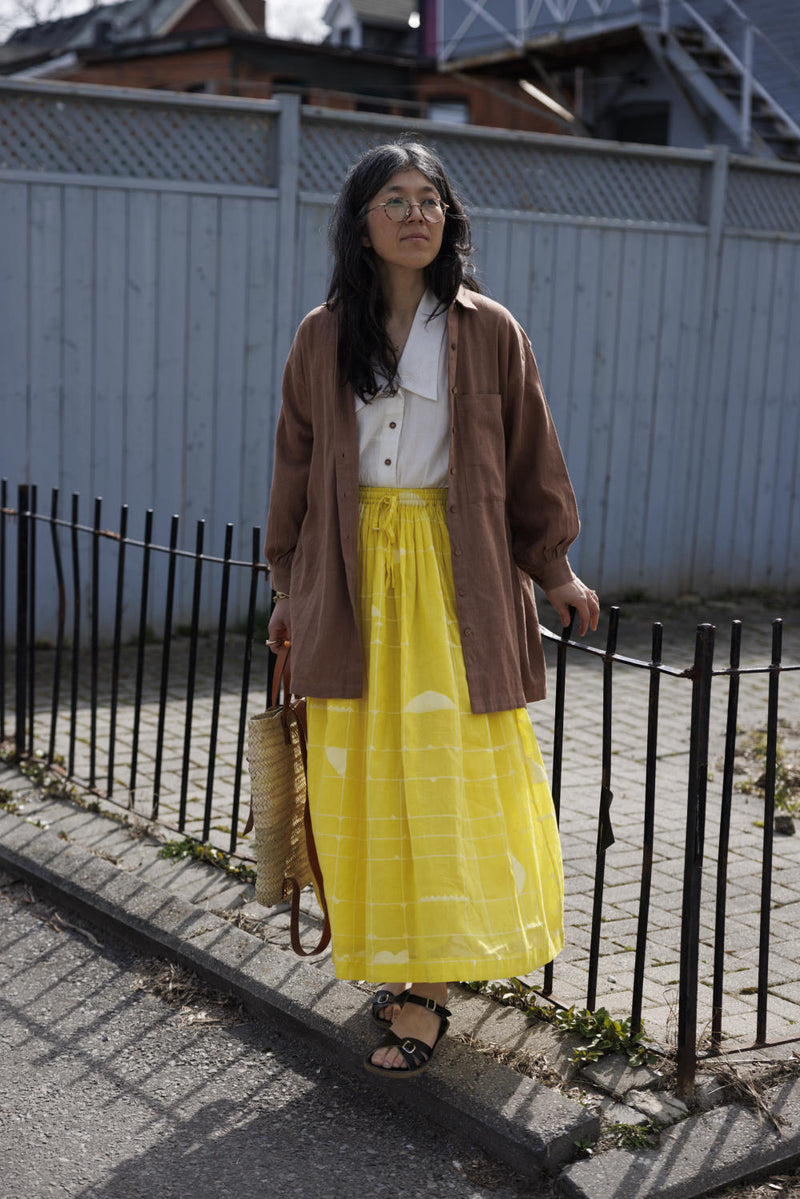 Artist Smock - Original 100% cotton by World of Crow in beige color for women Worldwide