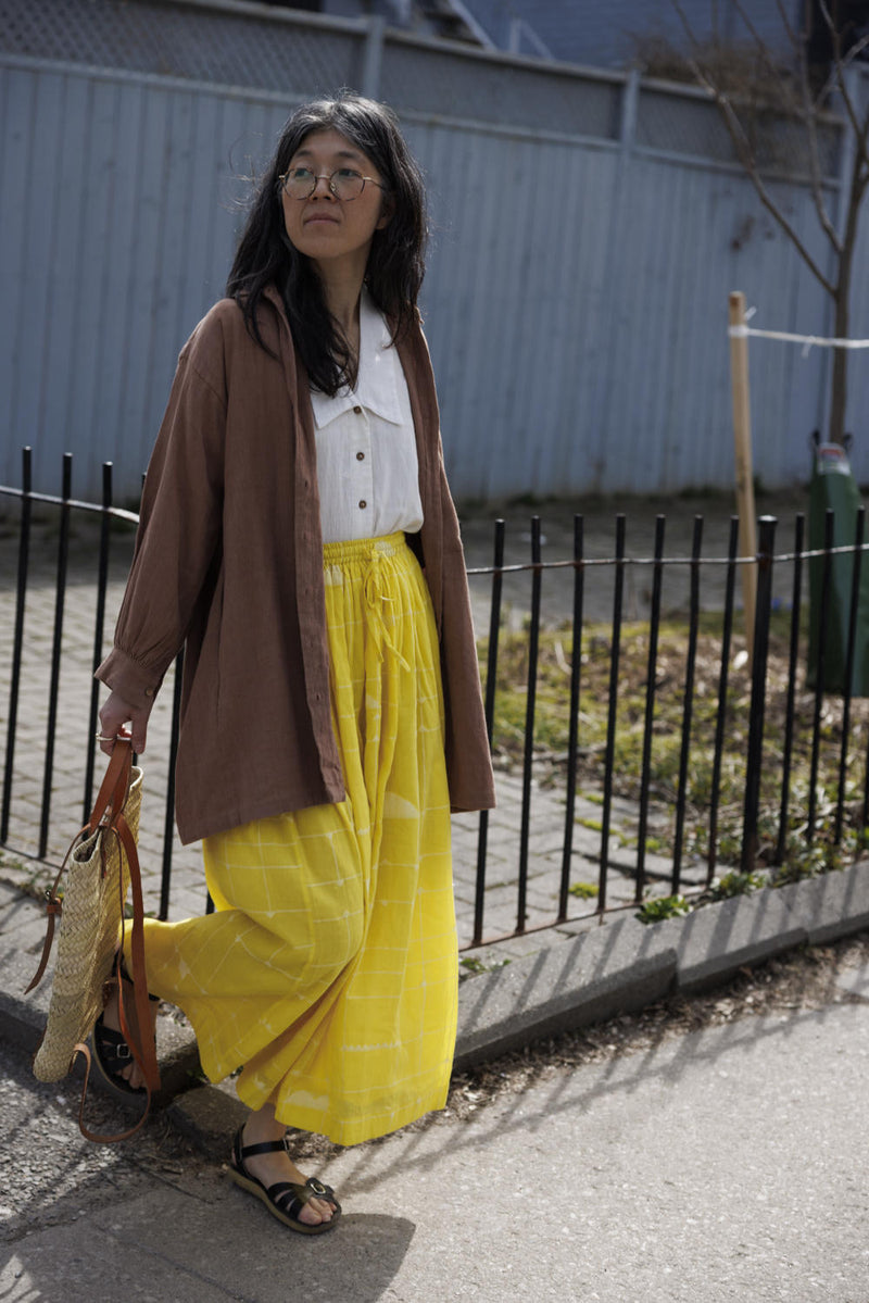 Artist Smock - Original 100% cotton by World of Crow in beige color for women Worldwide