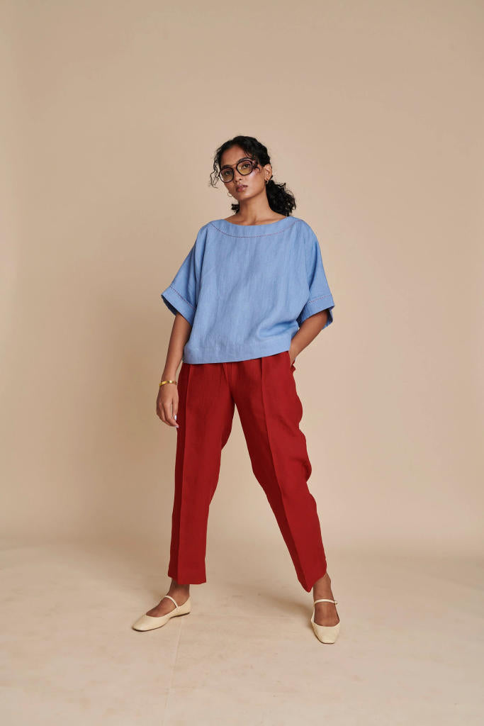 Ashwem Anaar Linen Boho Set linen by Saphed in multi color for women Worldwide