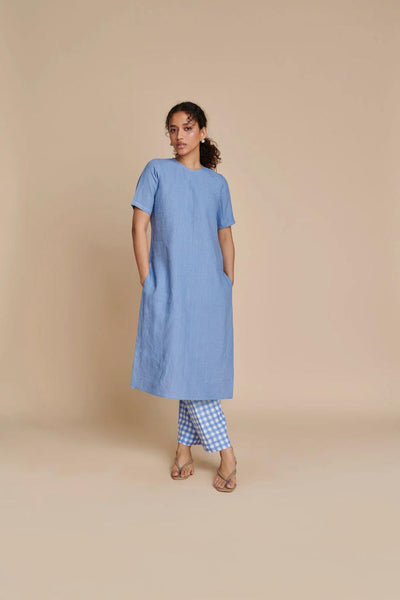 Ashwem Linen Half Sleeves Kurta