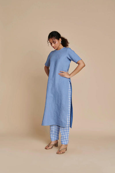 Ashwem Linen Half Sleeves Kurta