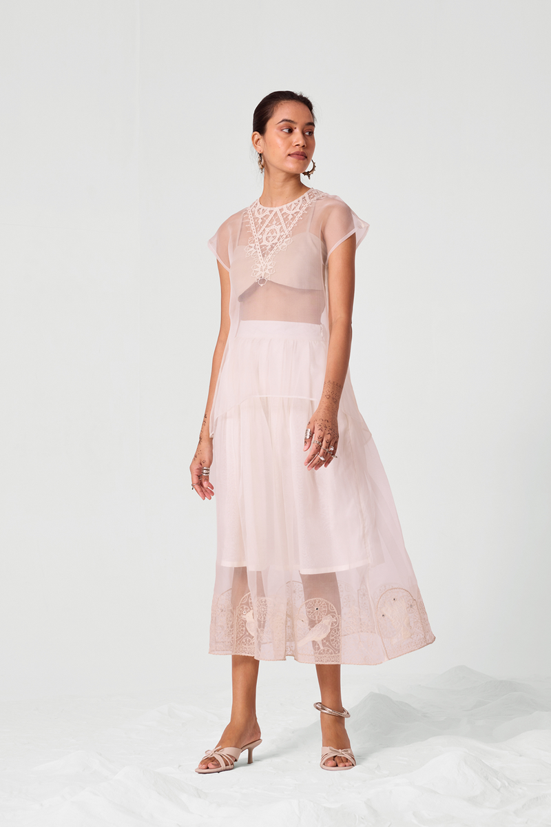 Asmee Off White Embroidered Top