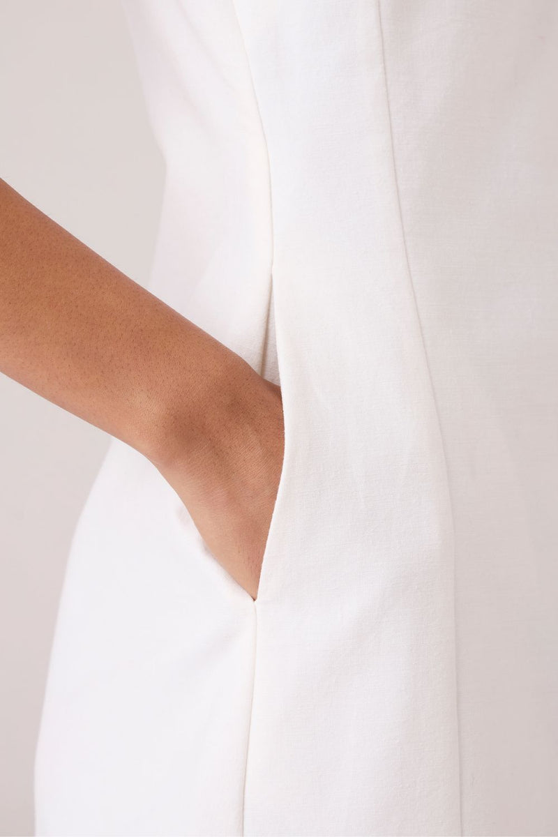 Astra White Embroidered Maxi Dress chanderi by The Summer House in white color for women Worldwide