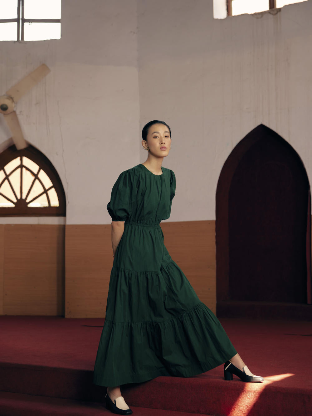 Audrey Dress - Emerald Green