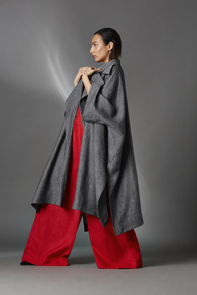 Audrey Jacket-Steel Grey by Chola in grey color for women Worldwide