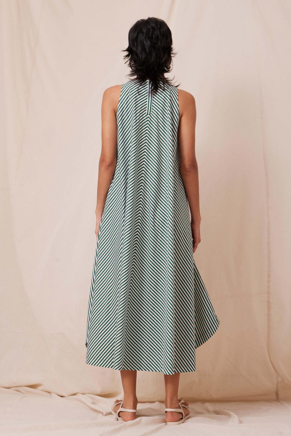 Audric Dress - Green Stripe