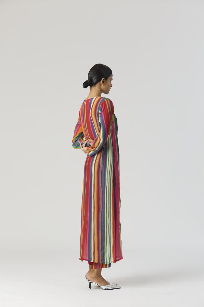 AURORA CREPE KURTA SET mul by Yam in multi color for women Worldwide