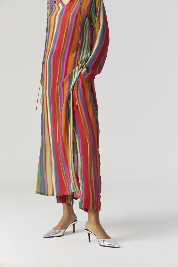 AURORA CREPE KURTA SET mul by Yam in multi color for women Worldwide