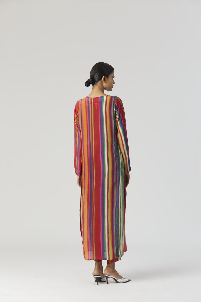 AURORA CREPE KURTA SET mul by Yam in multi color for women Worldwide