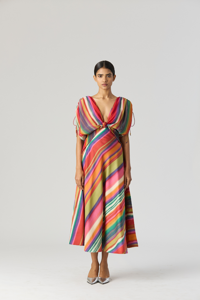 AURORA DRESS satin by Yam in multi color for women Worldwide
