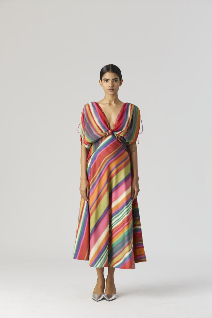 AURORA DRESS satin by Yam in multi color for women Worldwide