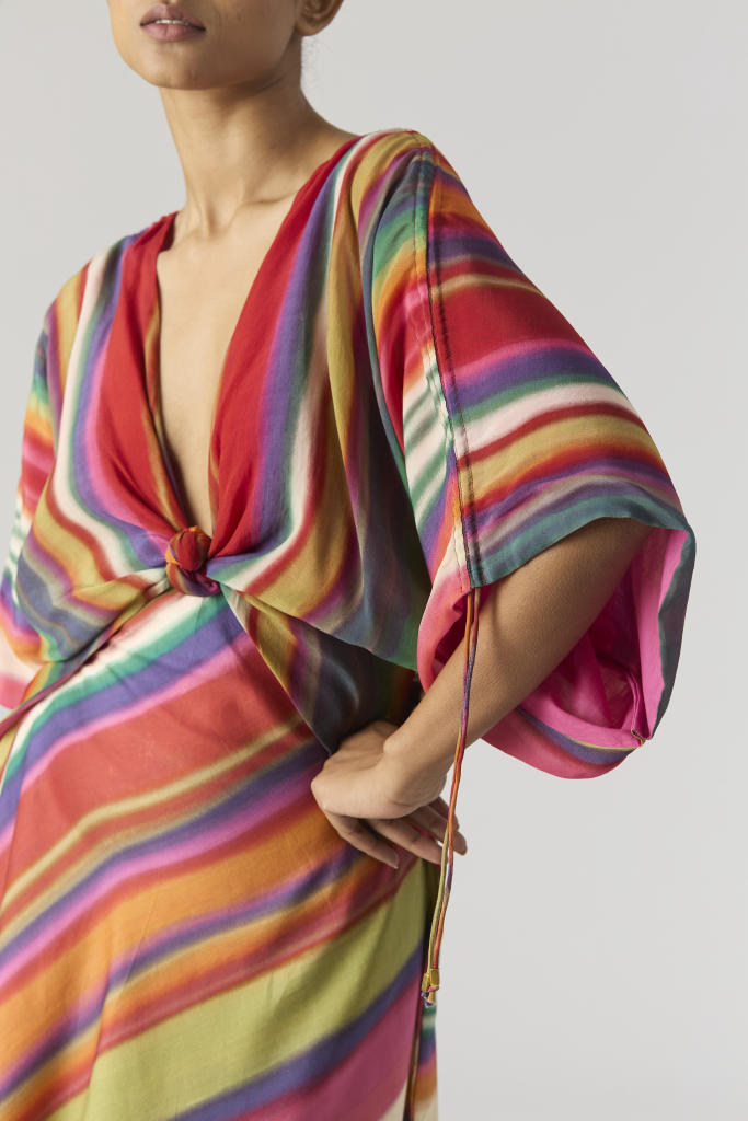 AURORA DRESS satin by Yam in multi color for women Worldwide