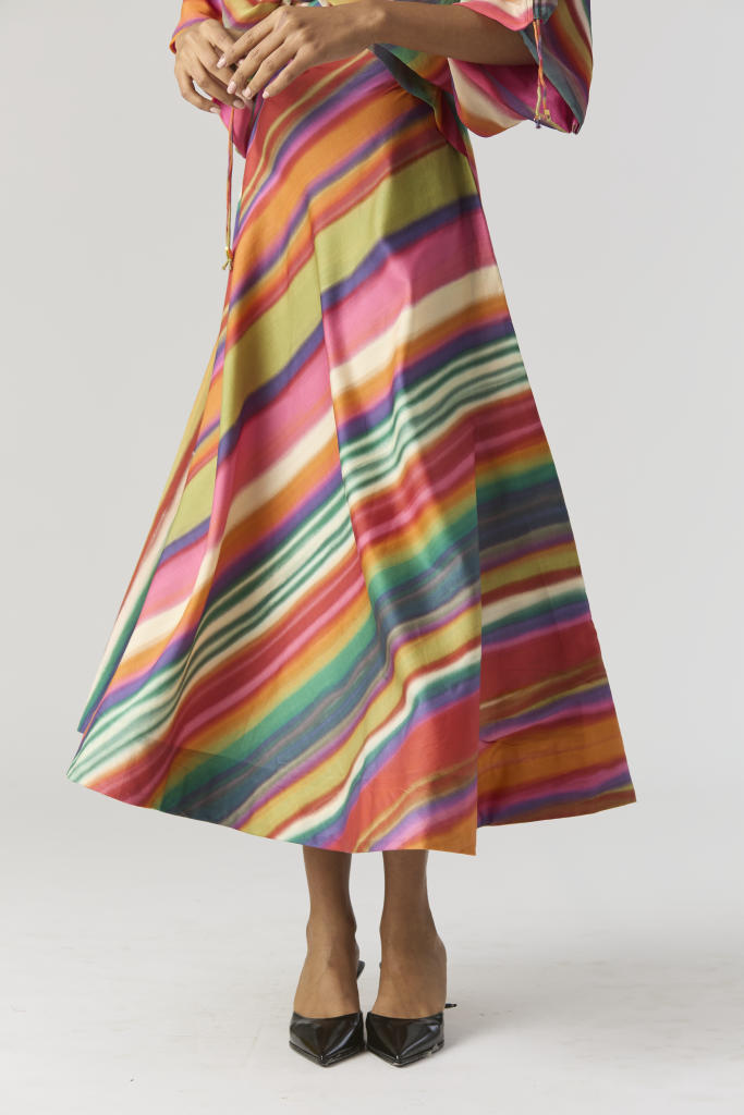 AURORA DRESS satin by Yam in multi color for women Worldwide