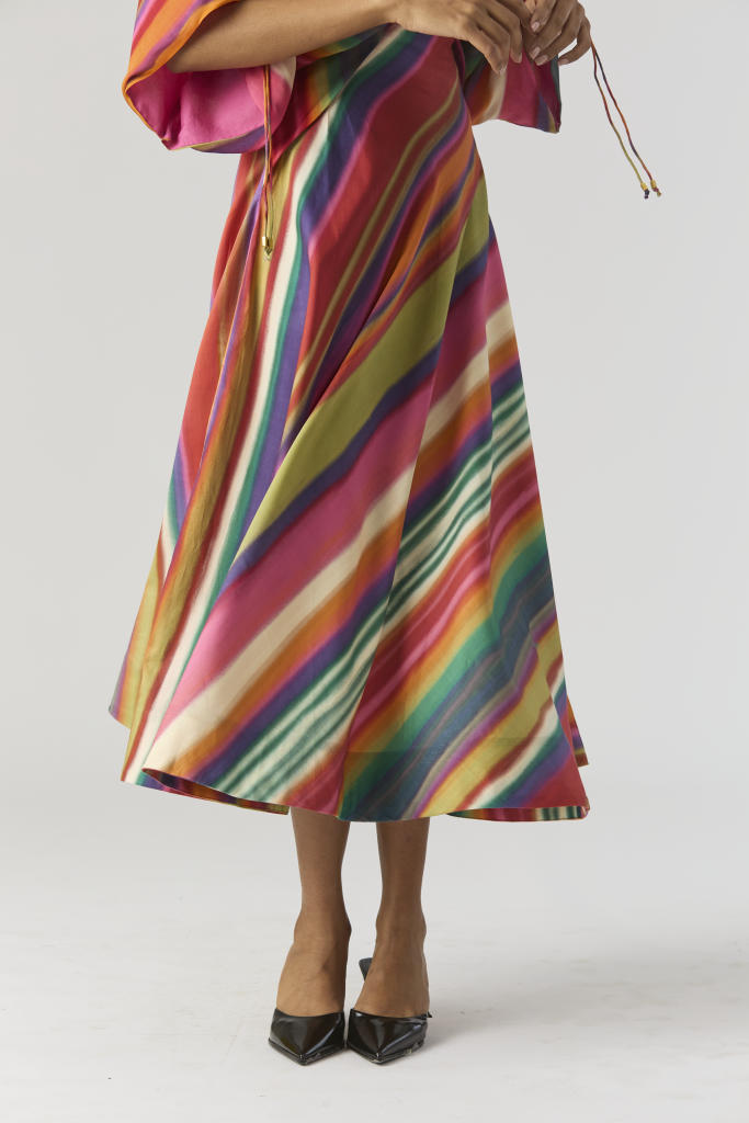 AURORA DRESS satin by Yam in multi color for women Worldwide
