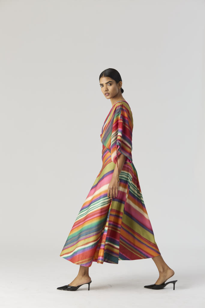 AURORA DRESS satin by Yam in multi color for women Worldwide