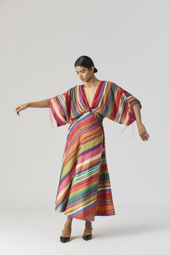 AURORA DRESS satin by Yam in multi color for women Worldwide