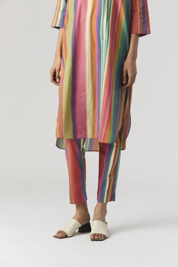 AURORA LONG KURTA SET cotton by Yam in multi color for women Worldwide