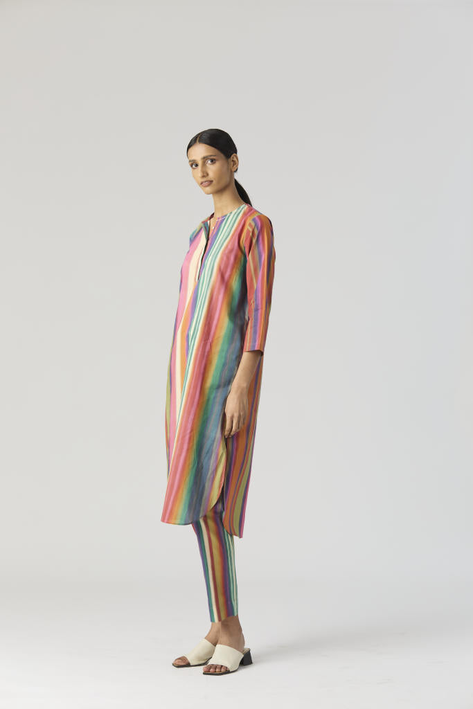 AURORA LONG KURTA SET cotton by Yam in multi color for women Worldwide