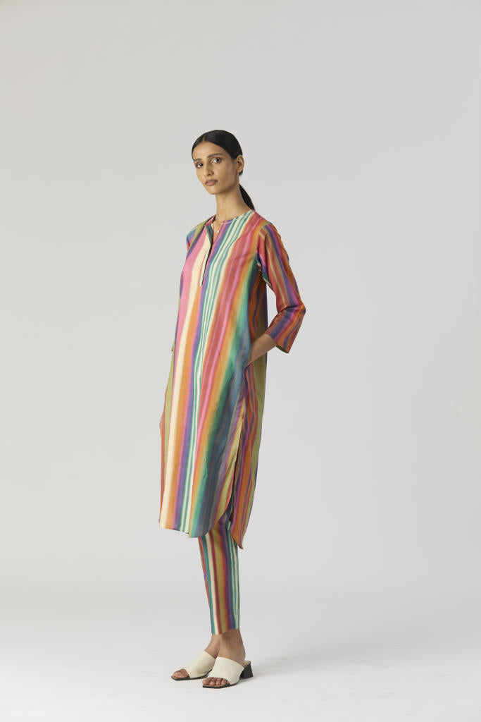 AURORA LONG KURTA SET cotton by Yam in multi color for women Worldwide