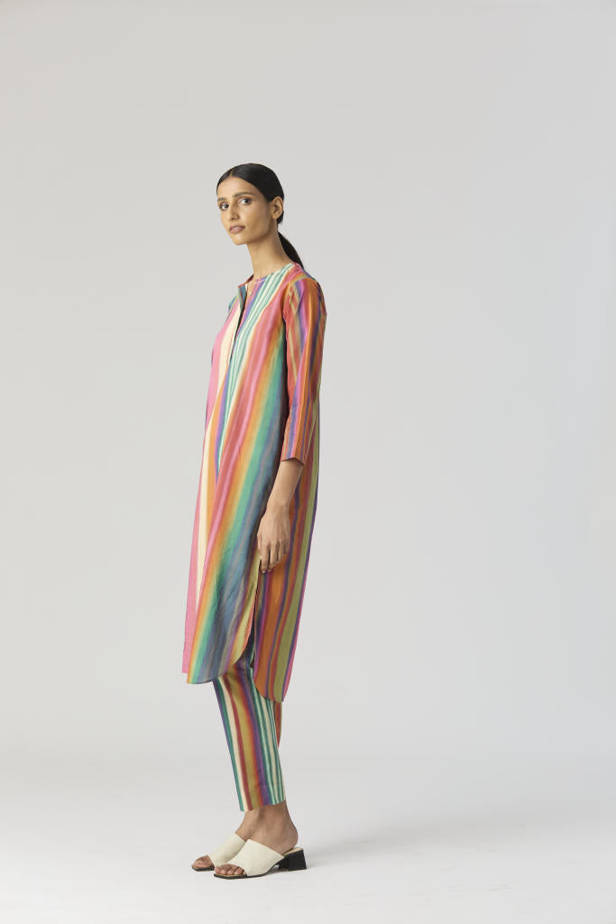 AURORA LONG KURTA SET cotton by Yam in multi color for women Worldwide