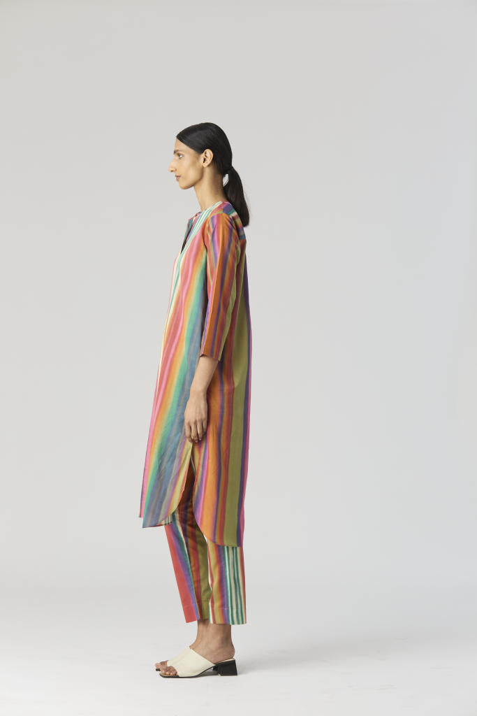 AURORA LONG KURTA SET cotton by Yam in multi color for women Worldwide