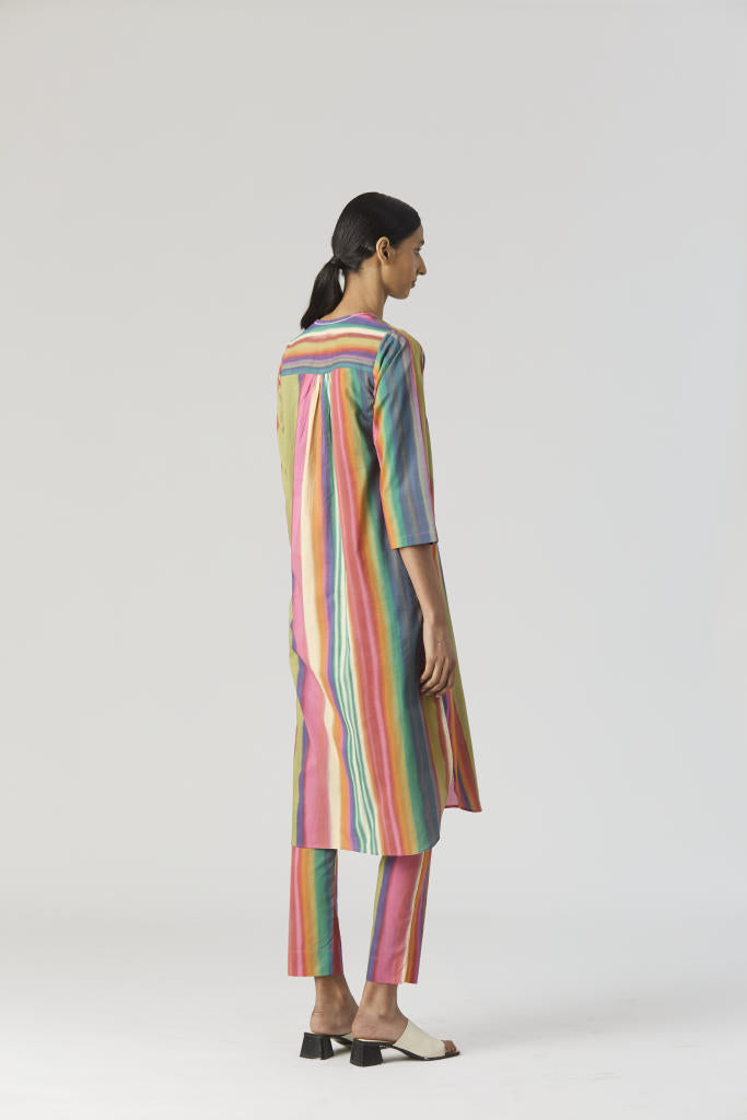 AURORA LONG KURTA SET cotton by Yam in multi color for women Worldwide