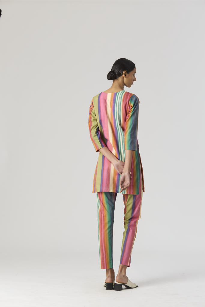 AURORA SHORT KURTA SET cotton by Yam in multi color for women Worldwide