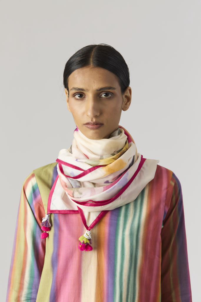 AURORA SHORT KURTA SET cotton by Yam in multi color for women Worldwide