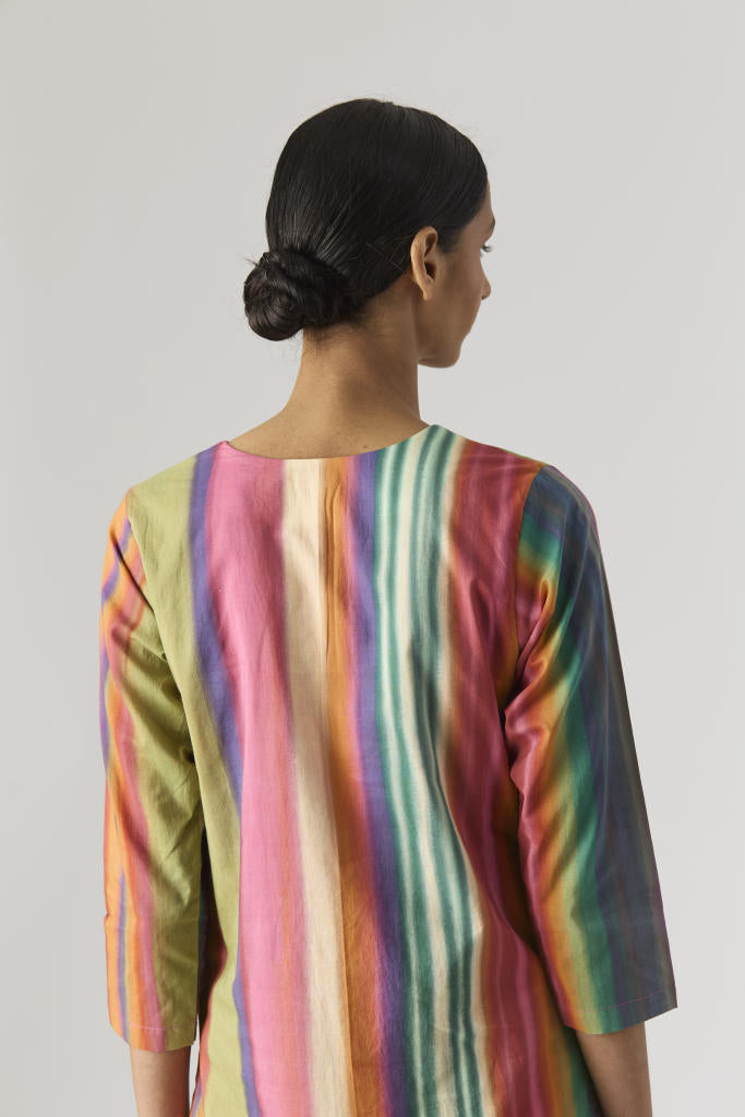 AURORA SHORT KURTA SET cotton by Yam in multi color for women Worldwide